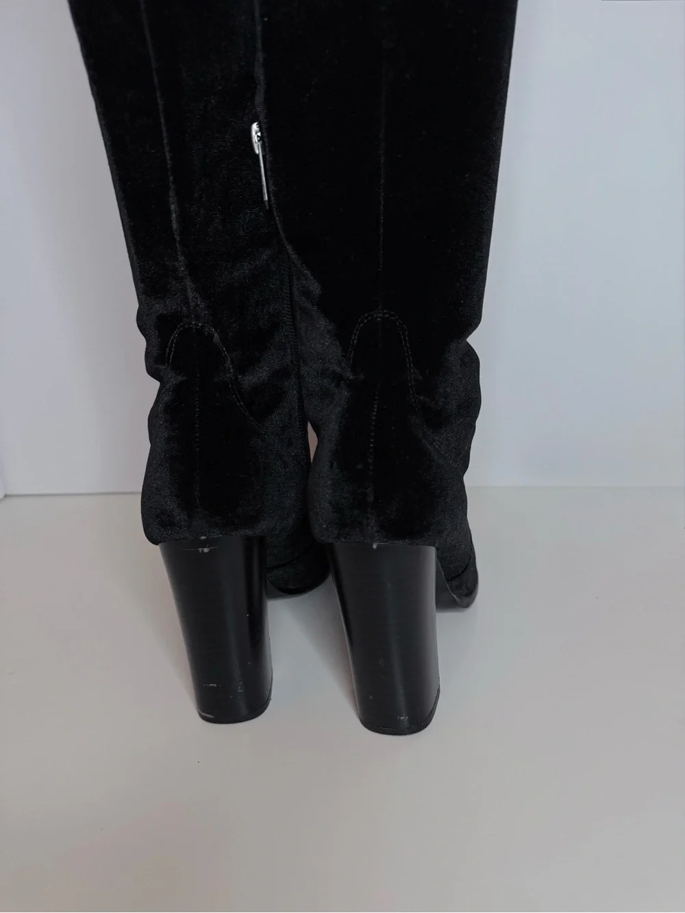 Sam Edelman Black Velvet Over-the-Knee Boots